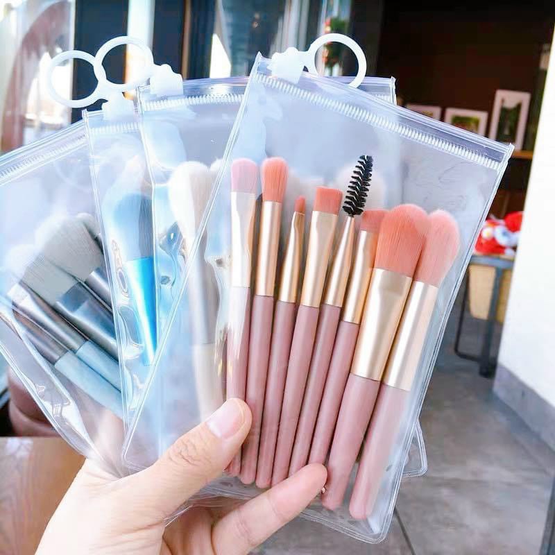 Bộ 8 Cây Cọ Trang Điểm Cá Nhân Cao Cấp Nhỏ Gọn Tiện Dụng Nhiều Màu