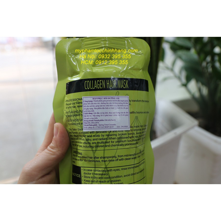 DẦU Ủ (TÚI) TÓC COLLAGEN DELOFIL ARGANOIL PROTEIN SIÊU MƯỢT 500ml | BigBuy360 - bigbuy360.vn