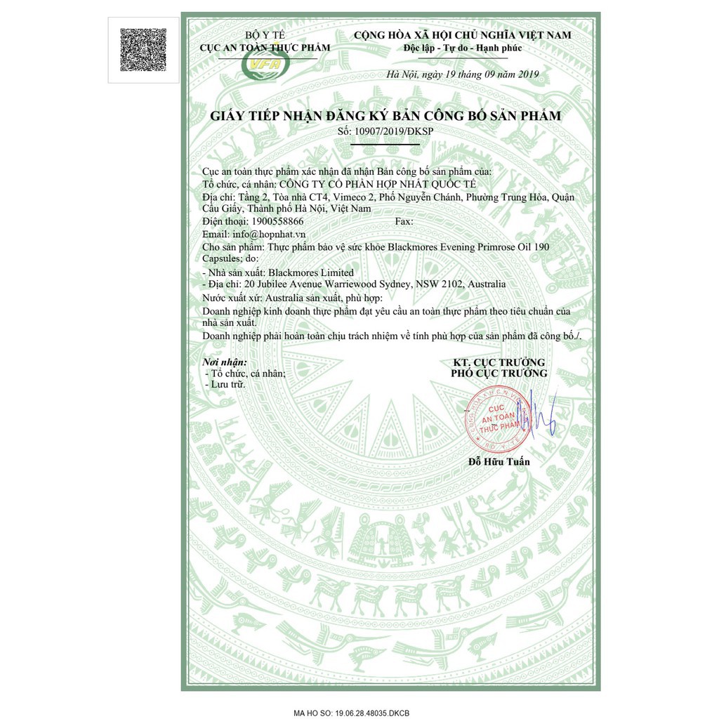 Tinh dầu Hoa anh thảo Blackmores Evening Primrose Oil Úc 190 viên hỗ trợ làm đẹp da tóc, cân bằng nội tiết, giảm mụn