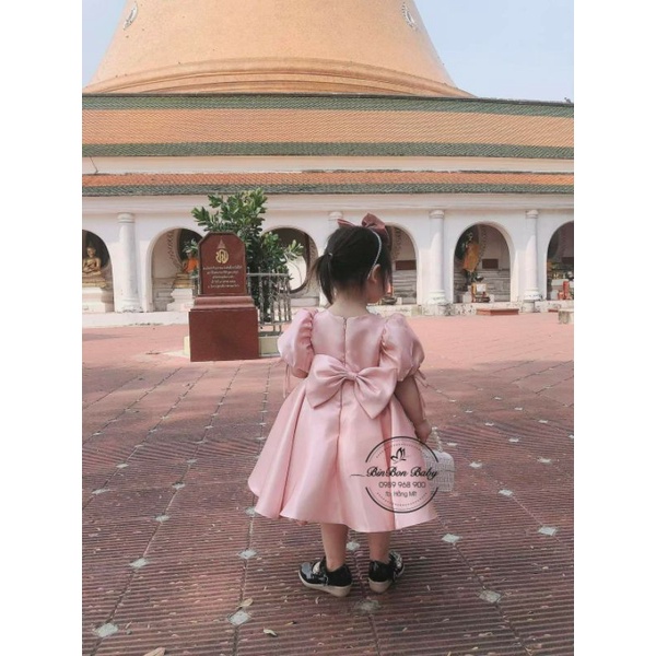 Váy công chúa cho bé BinBon Baby, đầm công chúa tay bồng cho bé gái