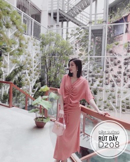 Bigsize Đầm suông rút dây D208