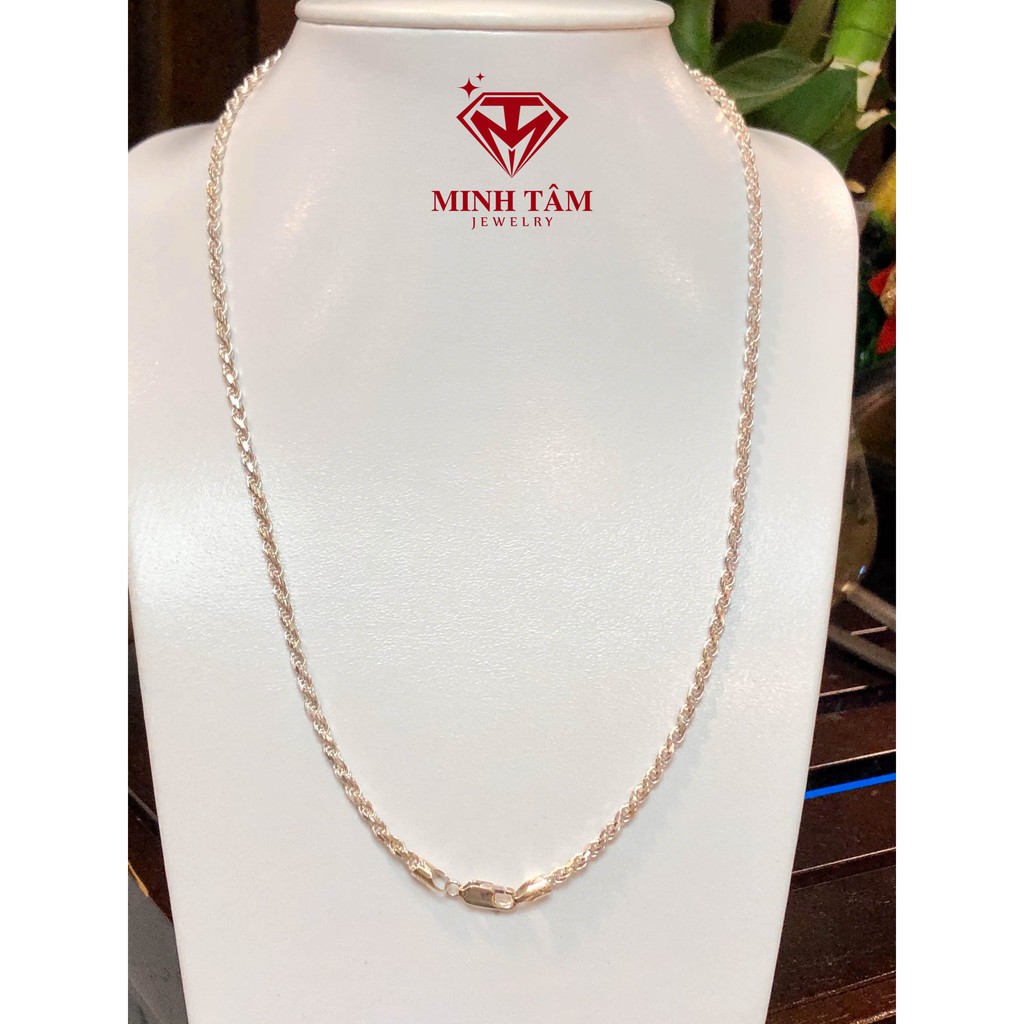 Dây chuyền nam bạc Minh Tâm Jewelry dây xoắn thừng bạc 925