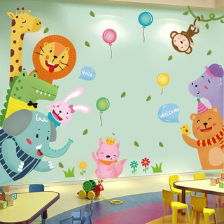 Decal dán tường Các con thú ngộ nghĩnh02