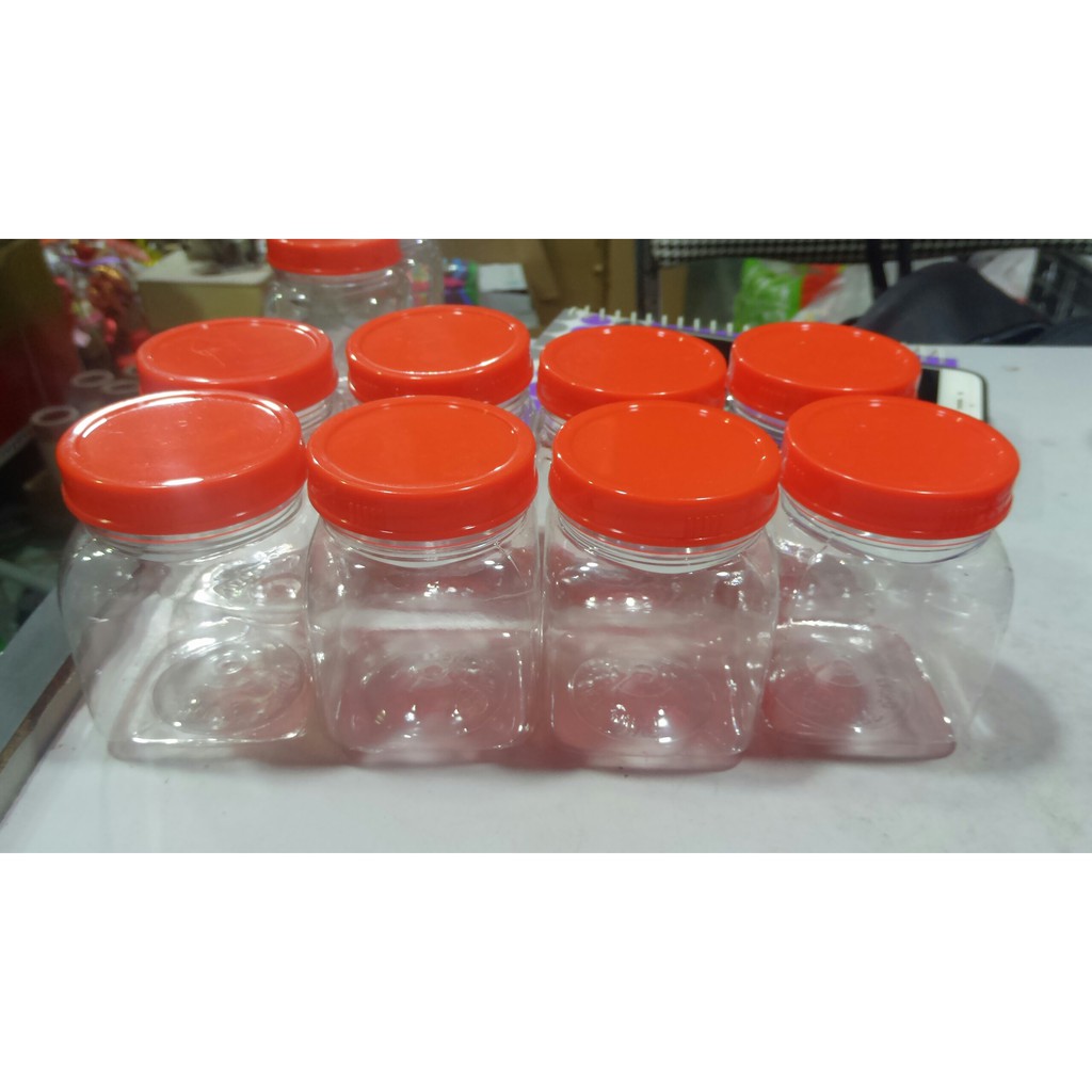lọ nắp đỏ, lọ đựng thủ công handmade nguyên liệu làm thủ công slime 200ml