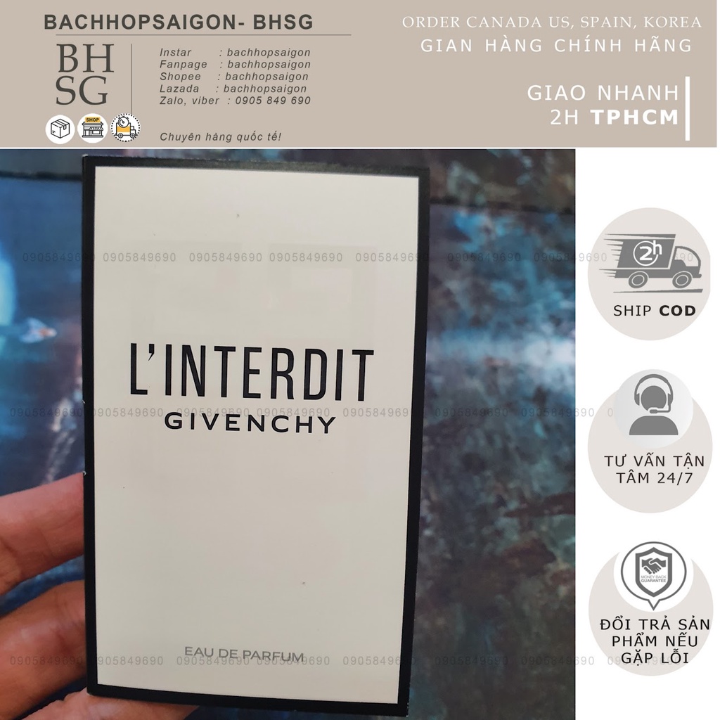 Vial - nước hoa nữ mini Givenchy Linterdit EDP 1ml - travel