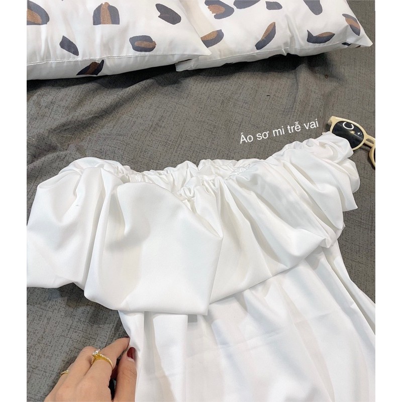 [RẺ VÔ ĐỊCH] áo sơ mi trễ vai kèm ảnh thật | BigBuy360 - bigbuy360.vn