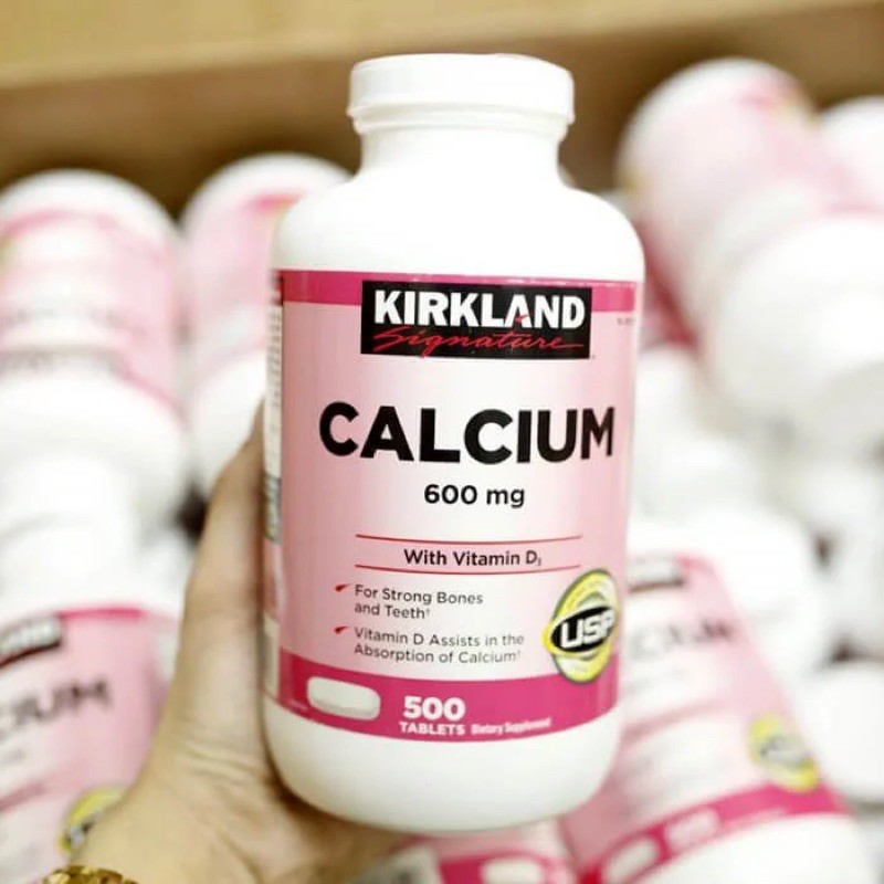 Viên uống bổ sung Canxi Kirkland Calcium 600mg + Vitamin D3