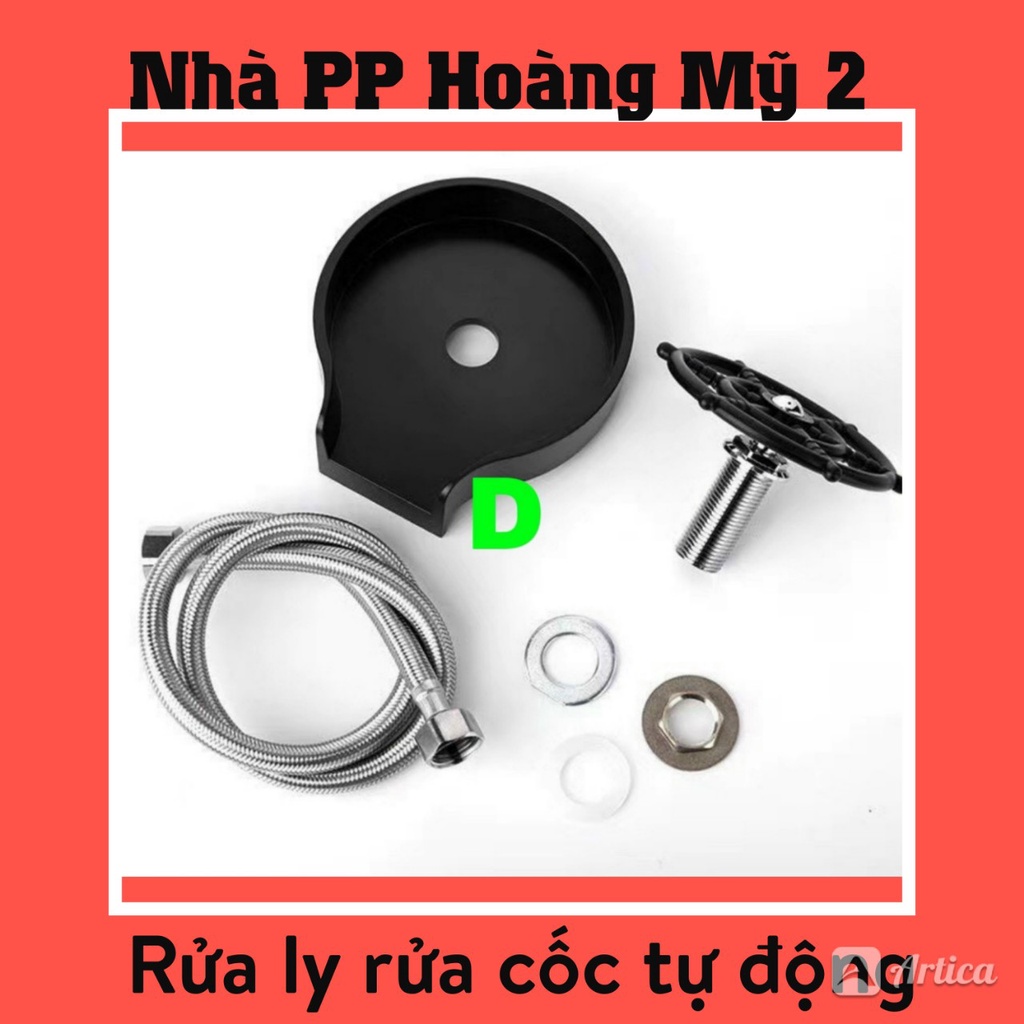 Rửa ly rửa cốc lắp thành chậu rửa chén bát - Phủ NaNo đen nhấn rửa tiện lợi