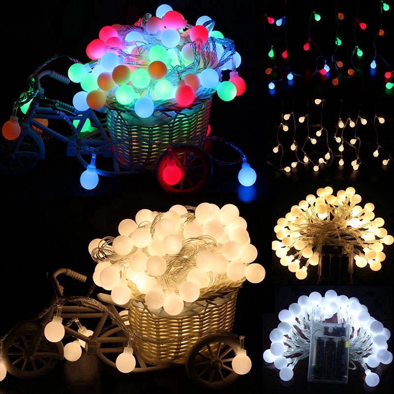 Dây đèn LED BÓNG TRÒN MÀU VÀNG ẤM SIZE TỰ CHỌN DB231