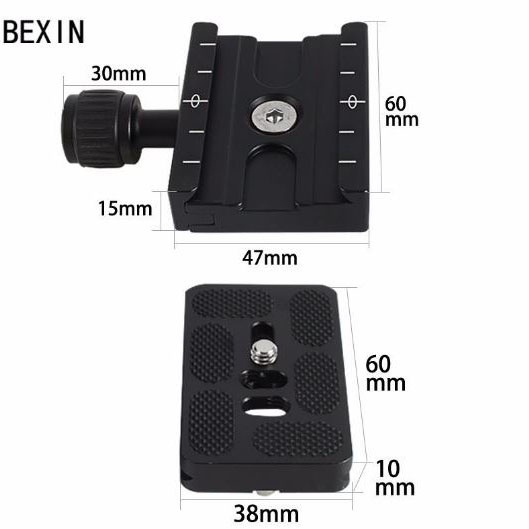 Bộ quickplate - Bộ đế Arca - Chính hãng Bexin QR-50 QR-60