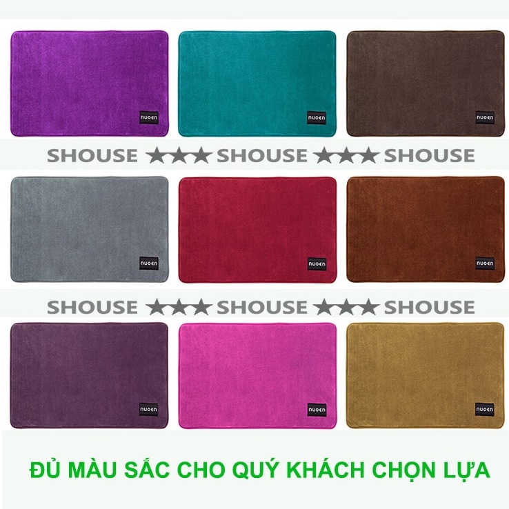 Thảm Lau Chân Shouse KRS01 phòng tắm khách sạn thấm hút nước đế cao su chống trơn trượt nhà bếp