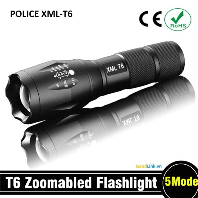 Đèn pin siêu sáng Police XML -T6 (Made in Japan)