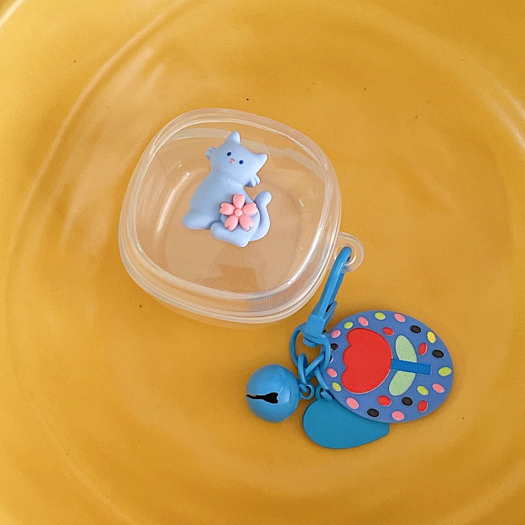 Vỏ Bảo Vệ Hộp Sạc Tai nghe không dây Baseus Bowie WM02 Bằng Silicon Mềm Trong Suốt Chống Sốc Hình Trái Tim Dễ Thương Kèm Dây