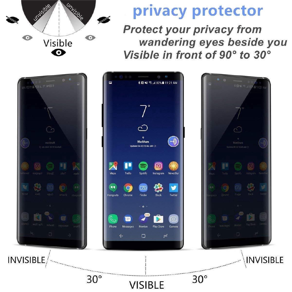 1 / 2 / 3 Kính Cường Lực Chống Nhìn Trộm Cho Samsung Galaxy S9 S10 Plus