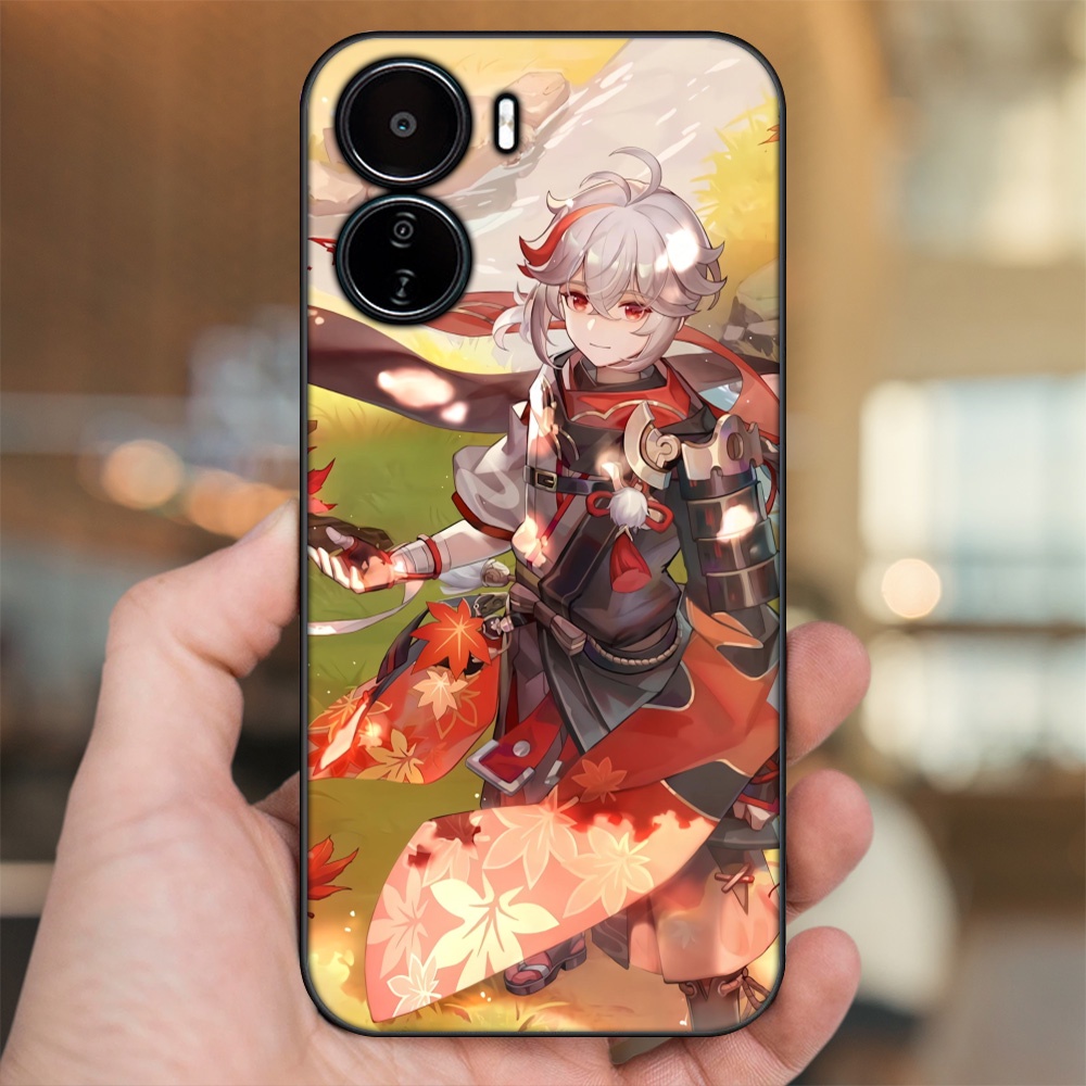 Ốp lưng Vivo Y16 viền đen in hình Kazuha Genshin Impact