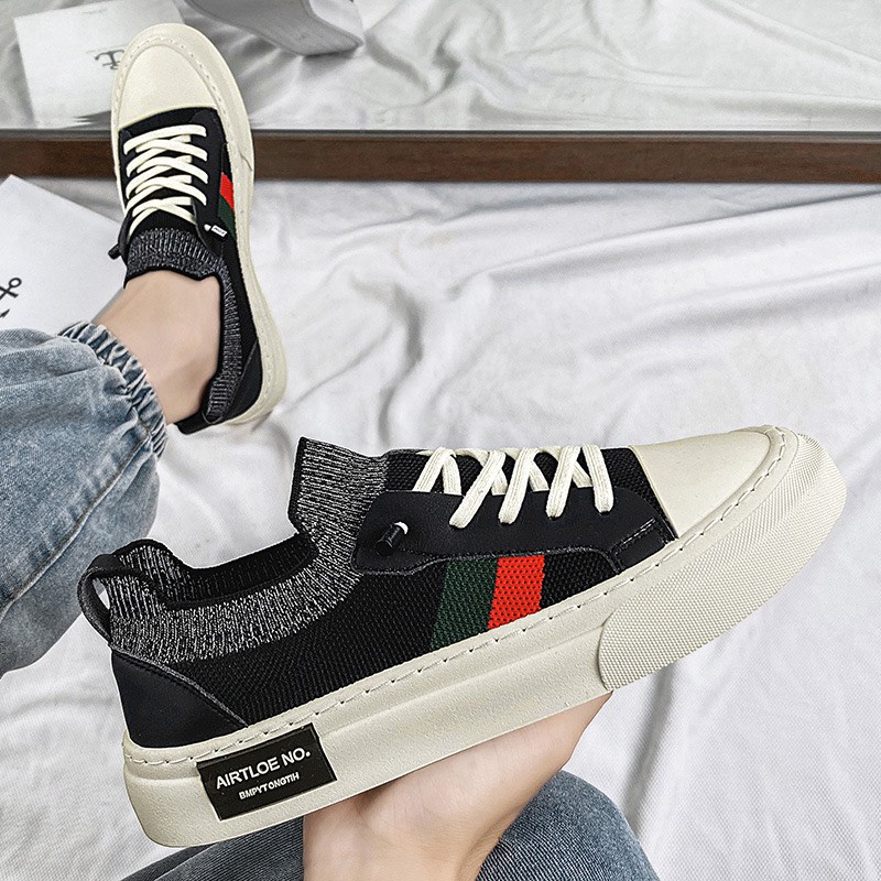 Giày nam, giày thể thao nam vải sợi thể thao thoáng khí hai màu C80