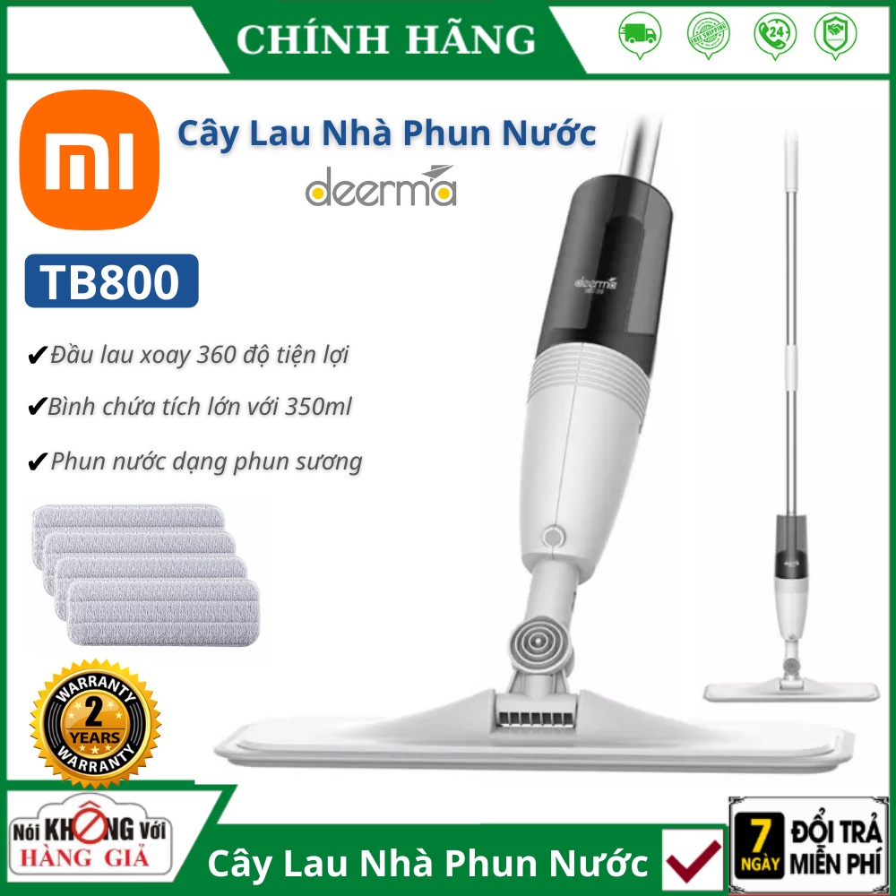 CÂY LAU NHÀ THÔNG MINH XIAOMI PHUN NƯỚC KHI LAU, LAU SIÊU SẠCH - Bảo Hành 2 Năm