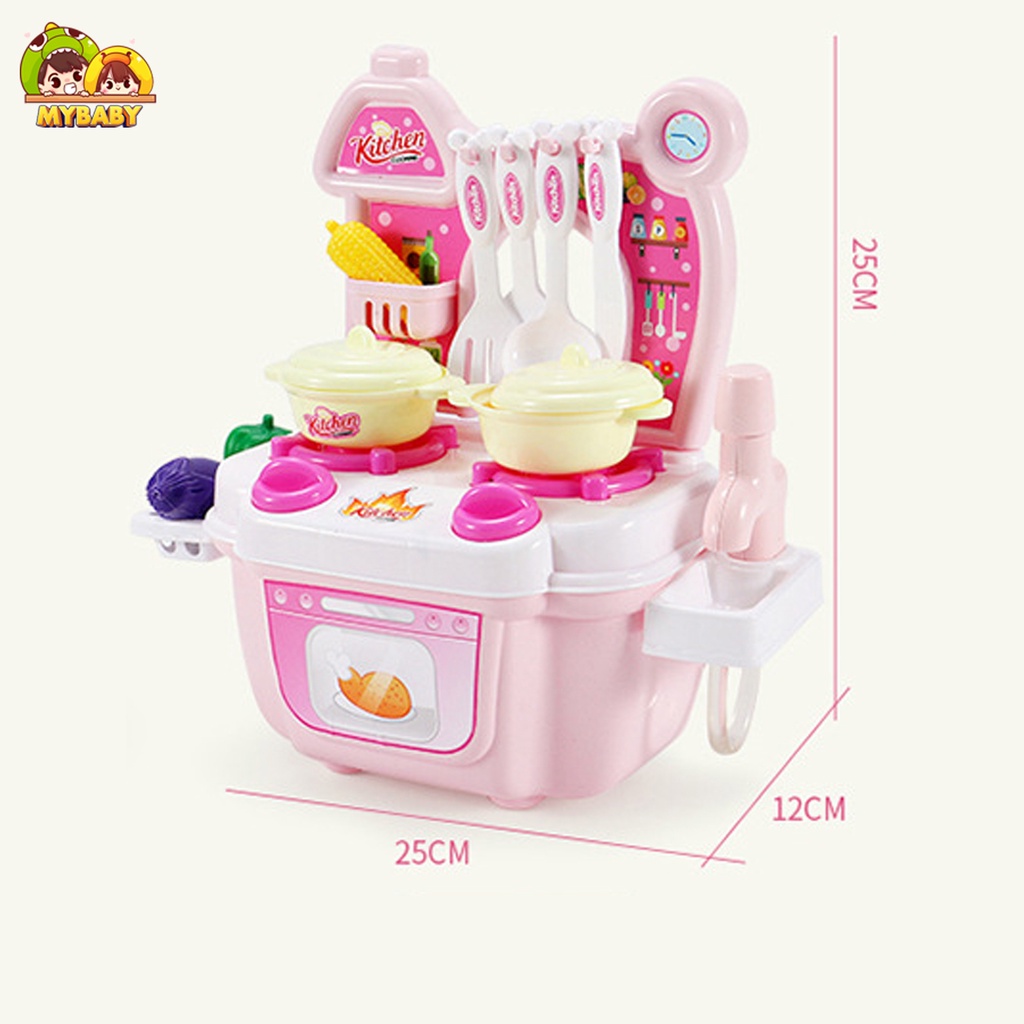 Bếp nấu ăn đồ chơi cho bé, Mô phỏng đồ chơi nhà bếp, Phù hơp cho bé từ 2-8 tuổi, Mybaby