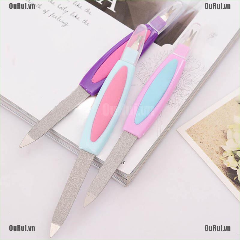 Dũa Móng Tay 2 Trong 1 Bằng Thép Không Gỉ Tiện Dụng