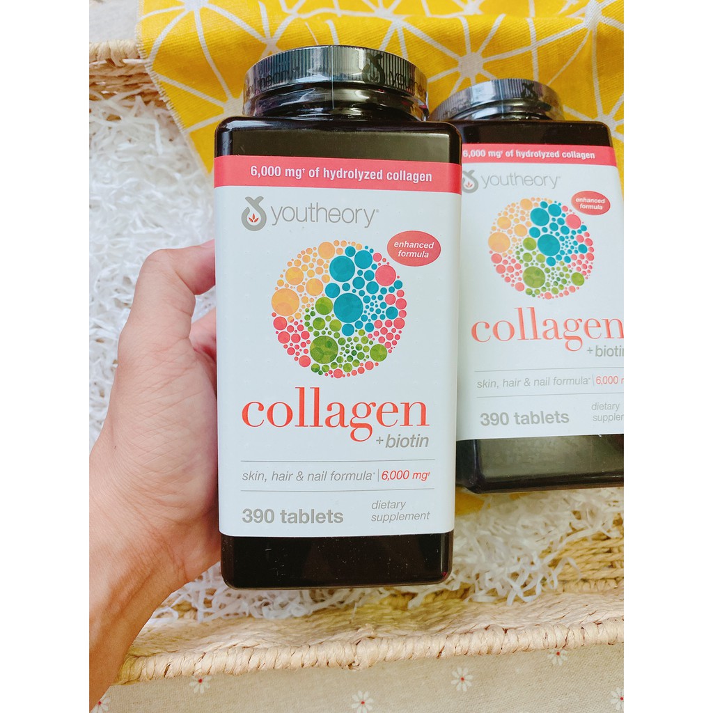 [CHÍNH HÃNG] COLLAGEN BIOTIN CỦA YOUTHEORY 390 viên - Mỹ