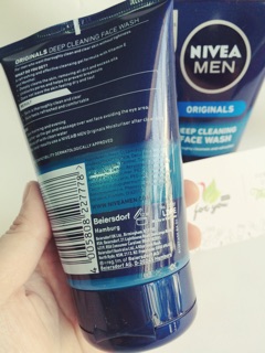 SỬA RỬA MẶT NIVEA DEEP CLEANING FACE WASH FOR MEN