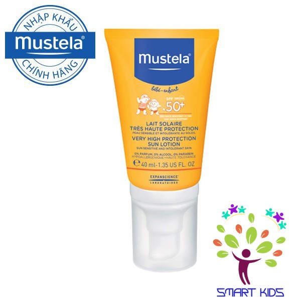 Kem Chống Nắng Cho Trẻ Sơ Sinh &amp; Em Bé Very High Protection Sun Lotion Mustela 40ml