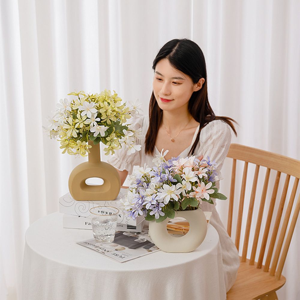 CONOPERY Bó hoa lan giả nhiều màu sắc dùng trang trí nhà cửa/ tiệc cưới diy 5 nhánh