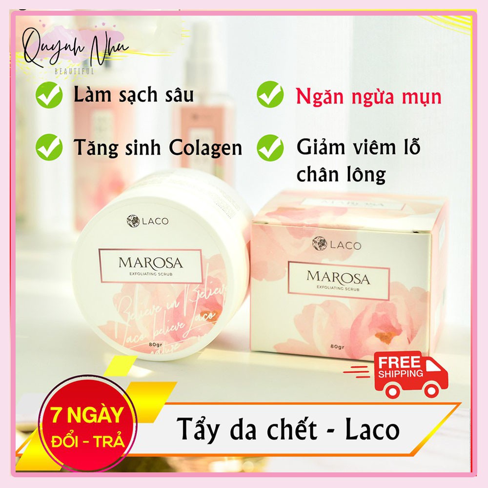 Tẩy da chết Marosa Laco chính hãng tặng miếng mút rửa mặt