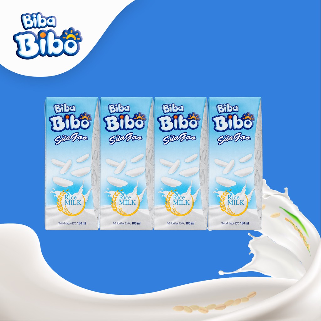 [lốc] 4 hộp Sữa Gạo BibaBibo 180ml