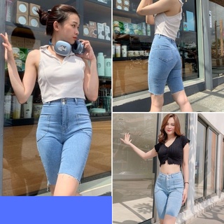 Quần ngố nữ, quần jeans nữ ngố kiểu 2 màu đậm nhạt size s m l xl skuq-14b shopcuamem