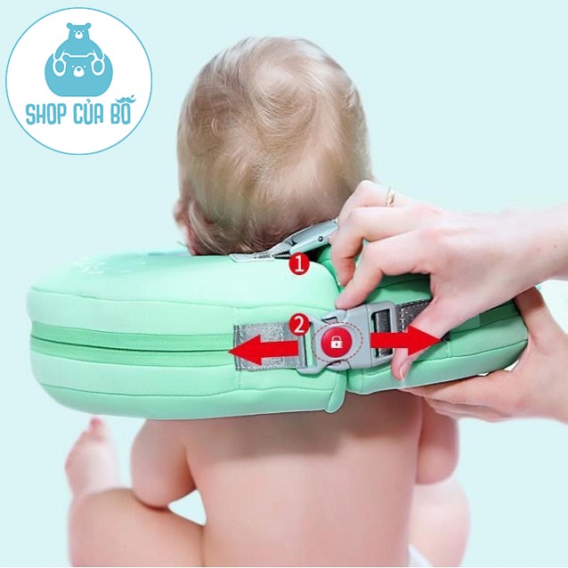 Phao đỡ cổ không bơm hơi Mambobaby cho bé từ 0-12 tháng mềm mại an toàn với da bé