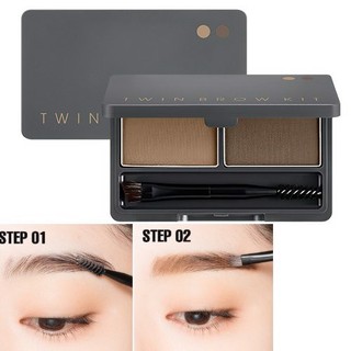 Bột tán chân mày hai màu missha twin brow kit