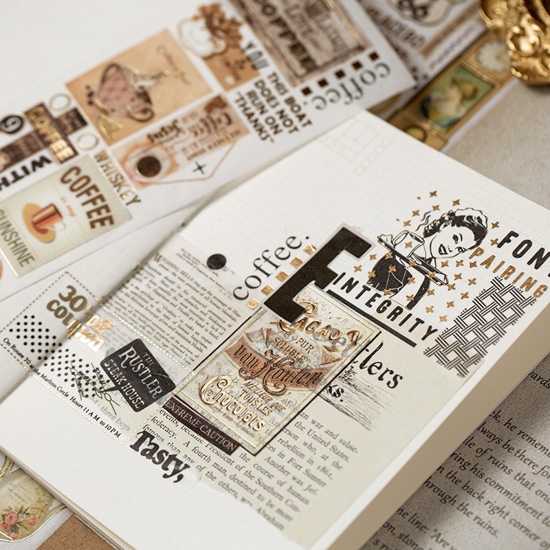 Băng dính nhũ giấy washi dạng tấm WT305