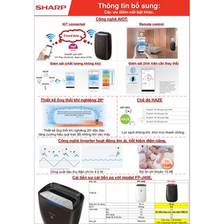 MÁY LỌC KHÔNG KHÍ SHARP FP-J50V-H
