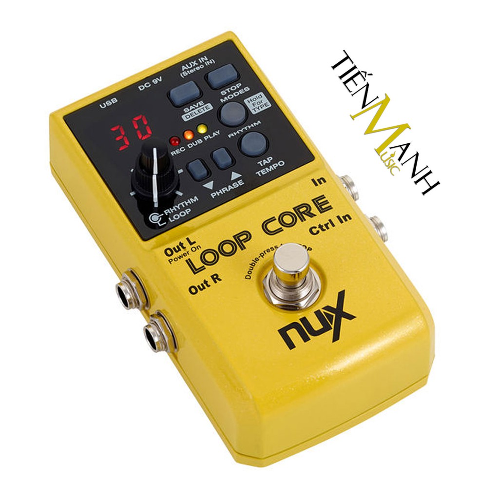 Phơ Guitar tạo vòng lặp Nux Loop Core Effect Pedal (Bàn đạp Looper Fuzz - Thời gian ghi âm 6h) - Chính Hãng