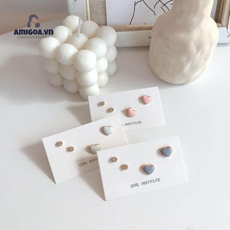 ✨✨Hoa tai hình trái tim đơn giản và tinh tế cho phụ nữ