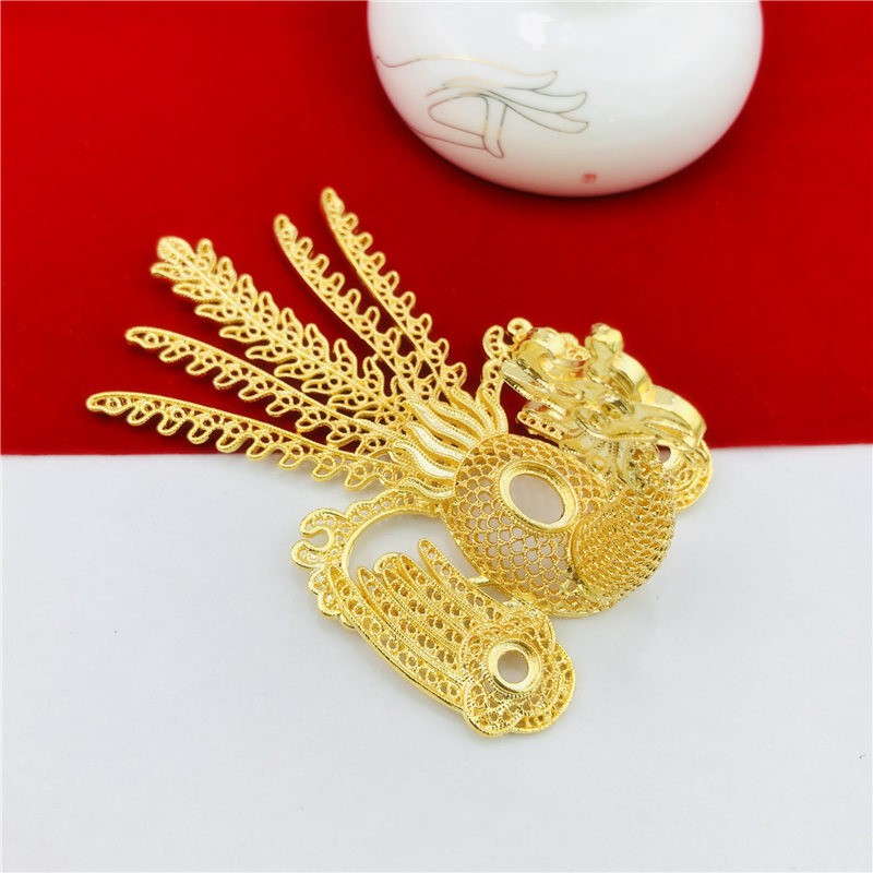 1 phiến đúc phượng hoàng 54*58*90mm nguyên liệu làm trâm làm trang sức cổ trang cosplay cổ phục có màu KC