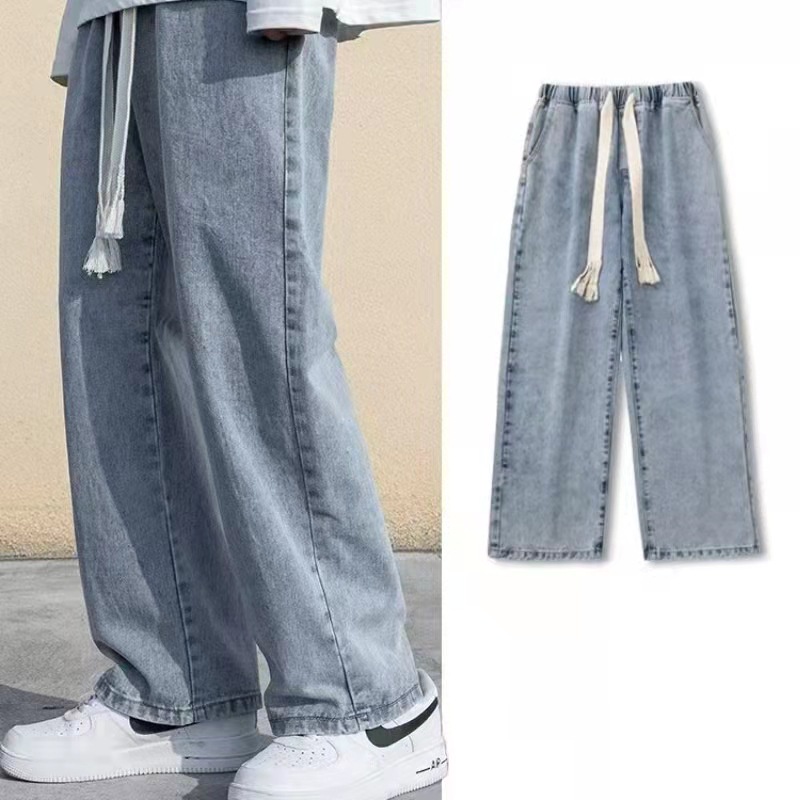 Quần jeans rộngDài Dáng Rộng Phong Cách Hàn Quốc Độc Đáo Thời Trang Xuân Thu Mới Cho Nam Fru113