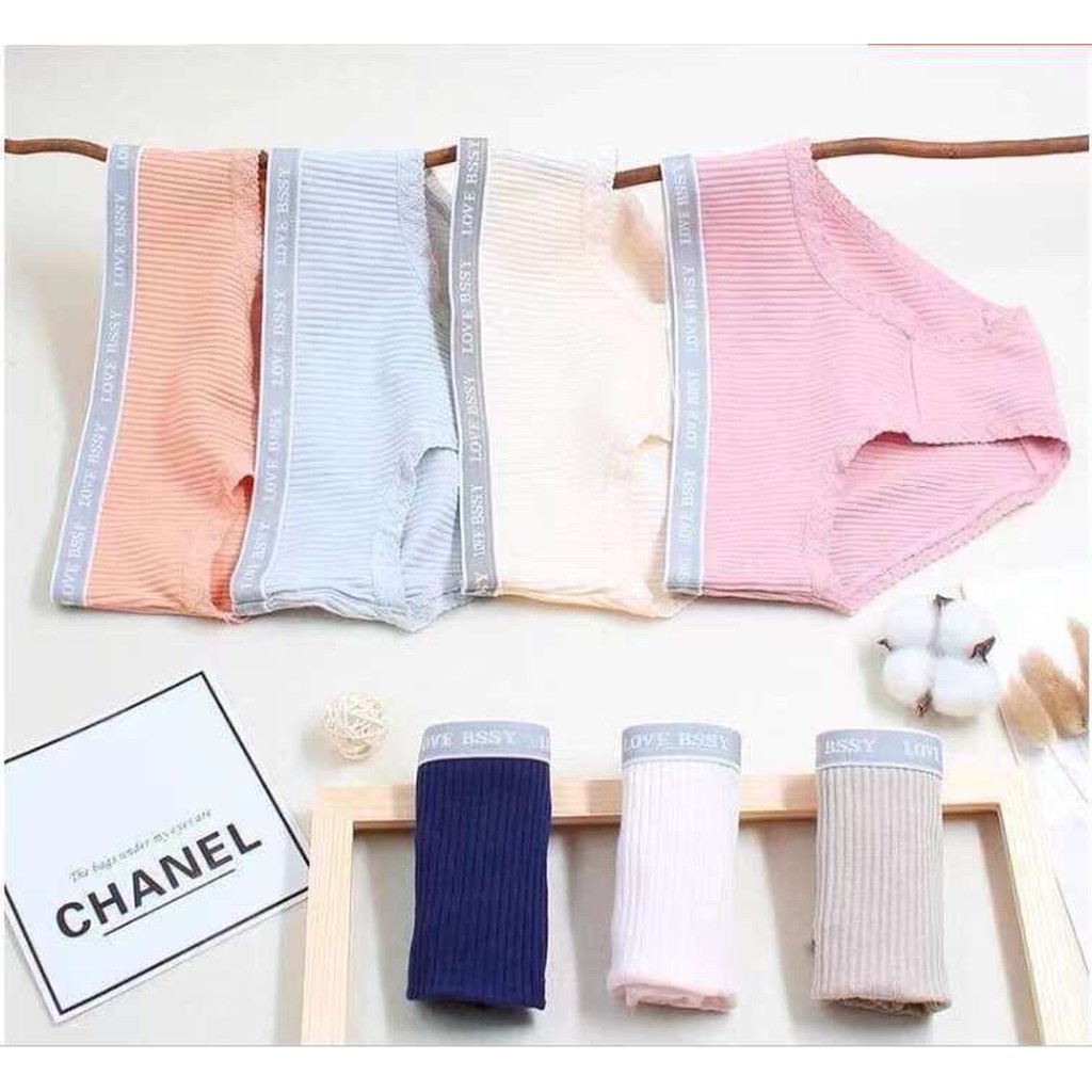 Quần lót cotton muji tăm cạp chữ cao cấp
