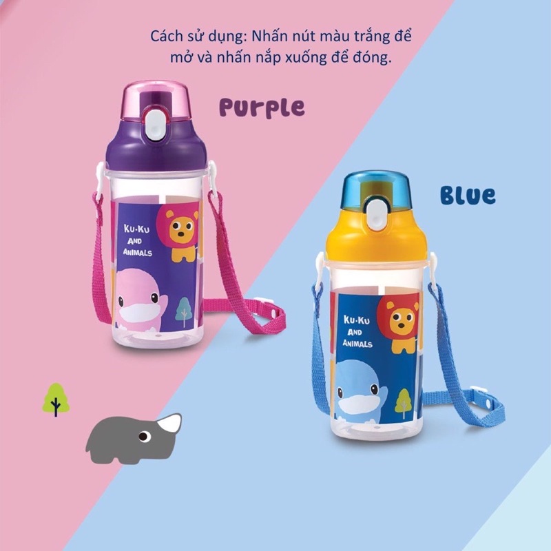 Bình uống nước cho bé Animals KU.KU Duckbill KU5602 -500ml