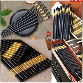 Bộ 10 đôi đũa mạ vàng