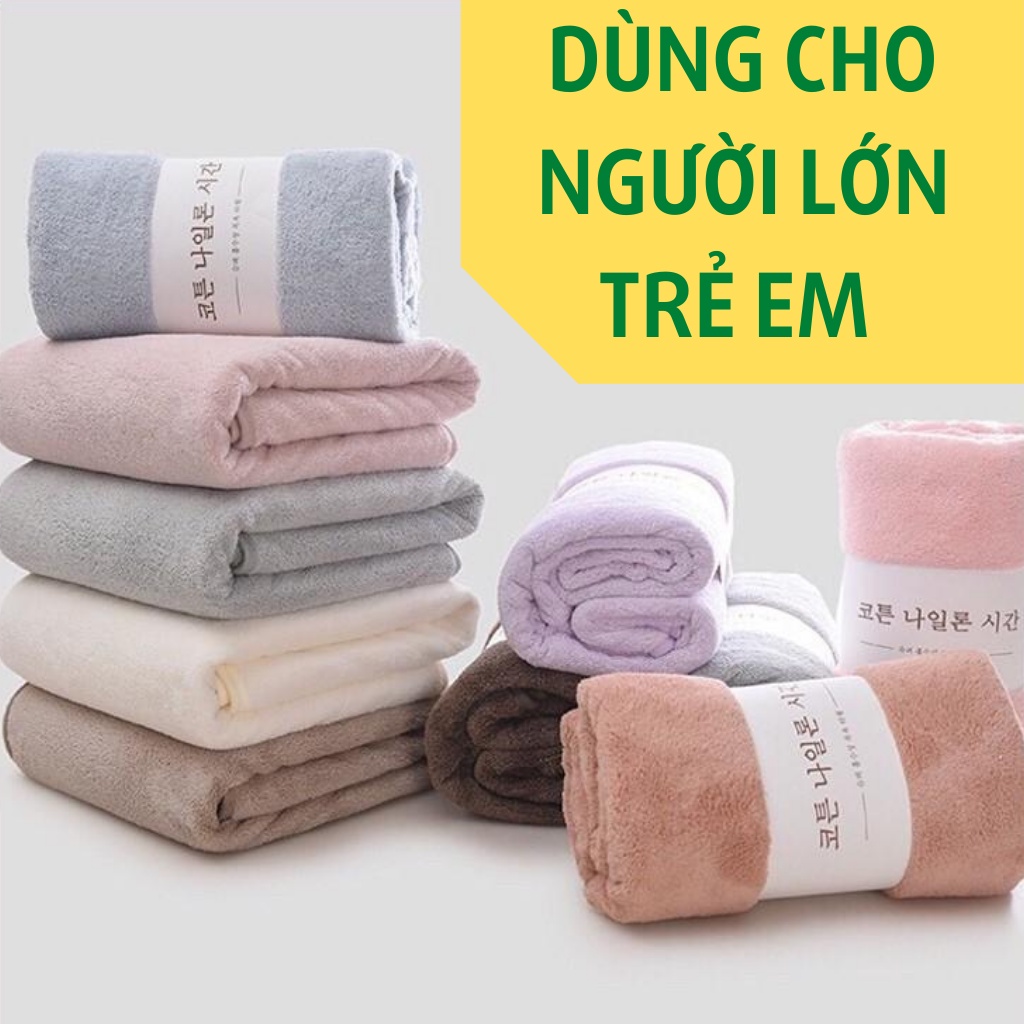 Khăn tắm lông cừu Hàn Quốc size lớn 70x140 khăn cao cấp mềm mịn đẹp