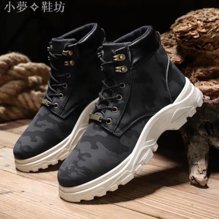 boots martin hoạ tiết lính cho nam -o97 -hut