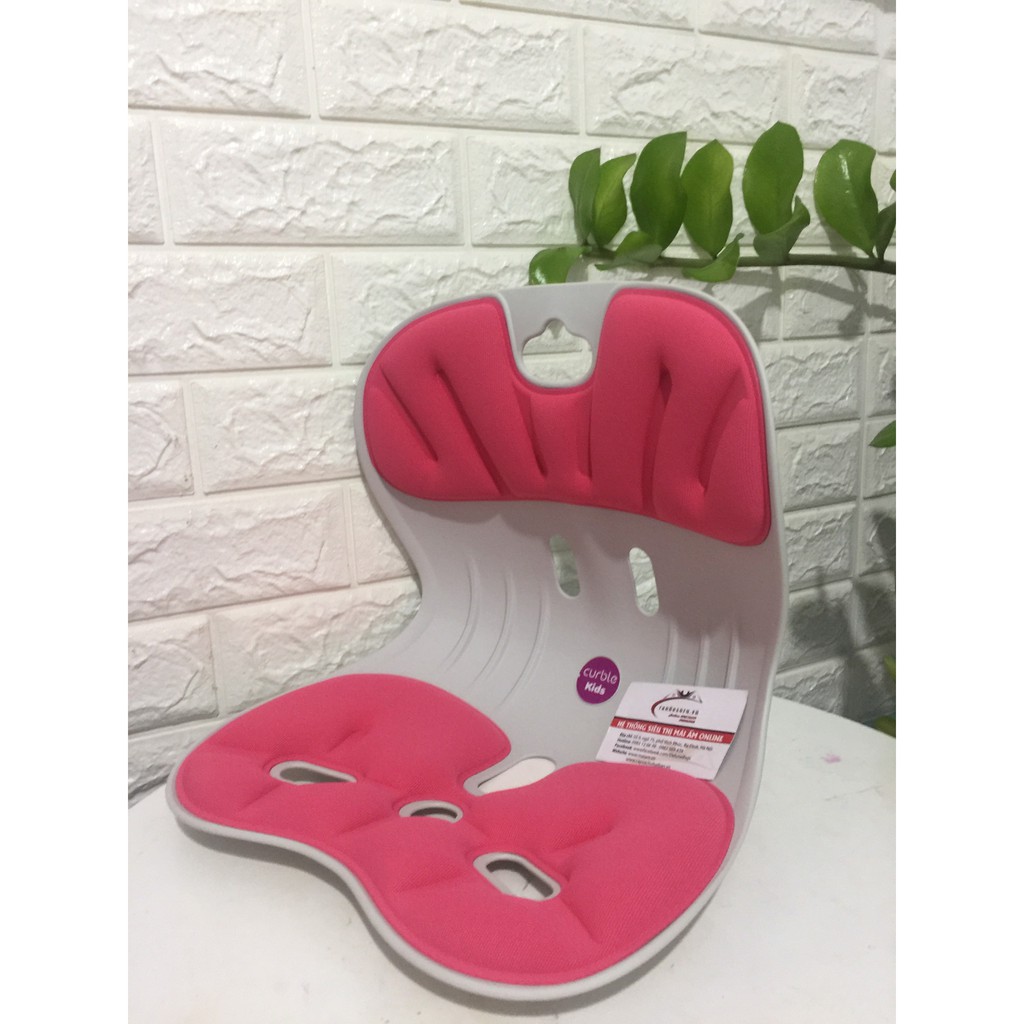 Đệm ghế điều chỉnh xương sống Hàn Quốc Curble kids màu hồng