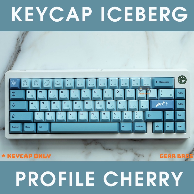 Keycap Iceberg Cho Bàn Phím Cơ Chất Liệu Thick PBT Cherry Profile In Dyesub 142 Phím | Gearbros