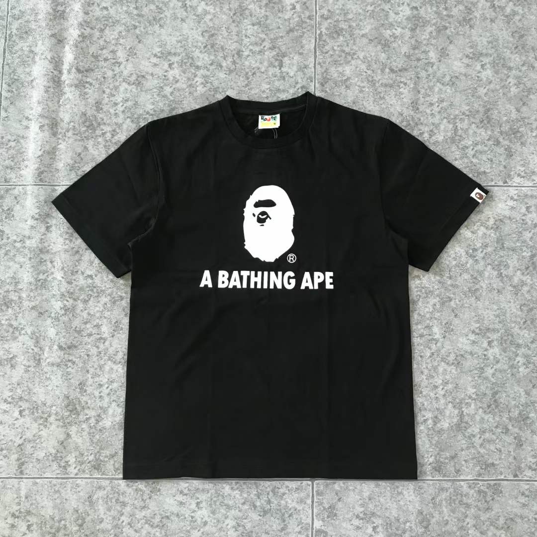 BAPE Áo Thun Ngắn Tay In Hình Đầu Người Độc Đáo Thời Trang Mùa Xuân Hè Dành Cho Cả Nam Và Nữ