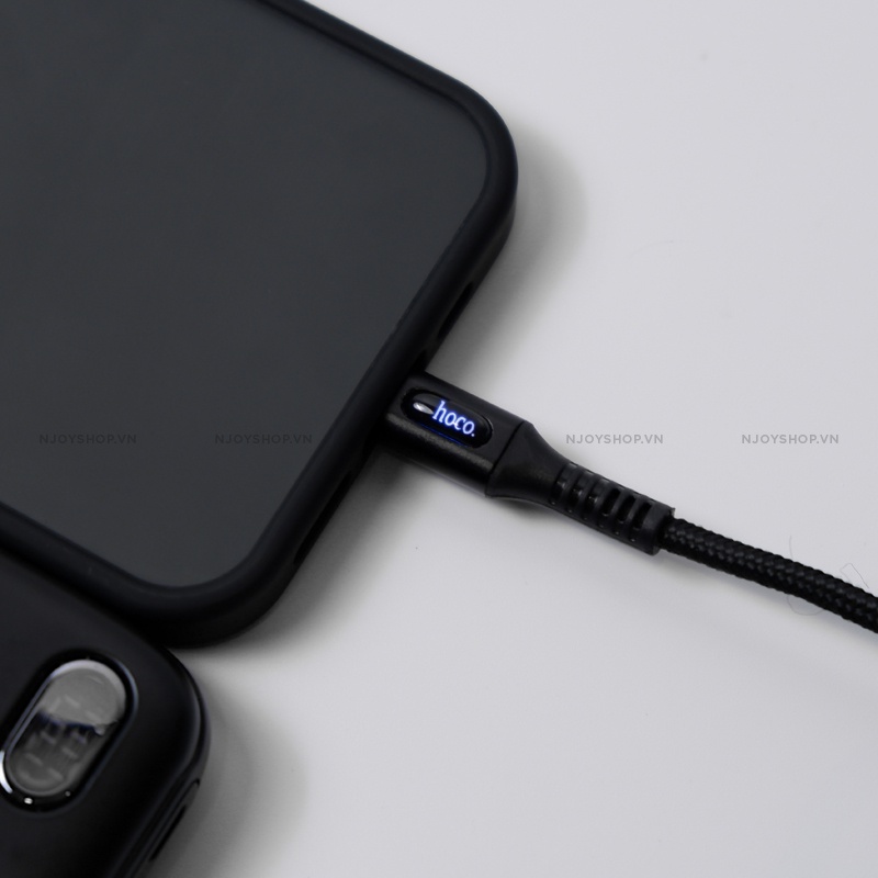 Cáp Sạc Nhanh Tự Ngắt Có Đèn Led Báo Sạc Độ Dài 1m Cho Điện Thoại IP7/8/X/Xs/Xsmax Hoco U79 Njoyshop