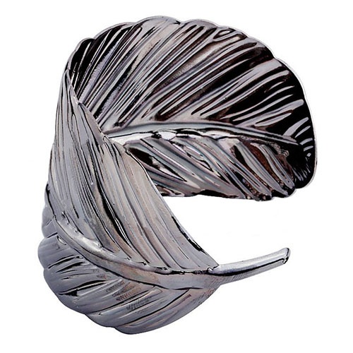 Vòng đeo tay kiểu hở tạo hình chiếc lá độc đáo thời trang