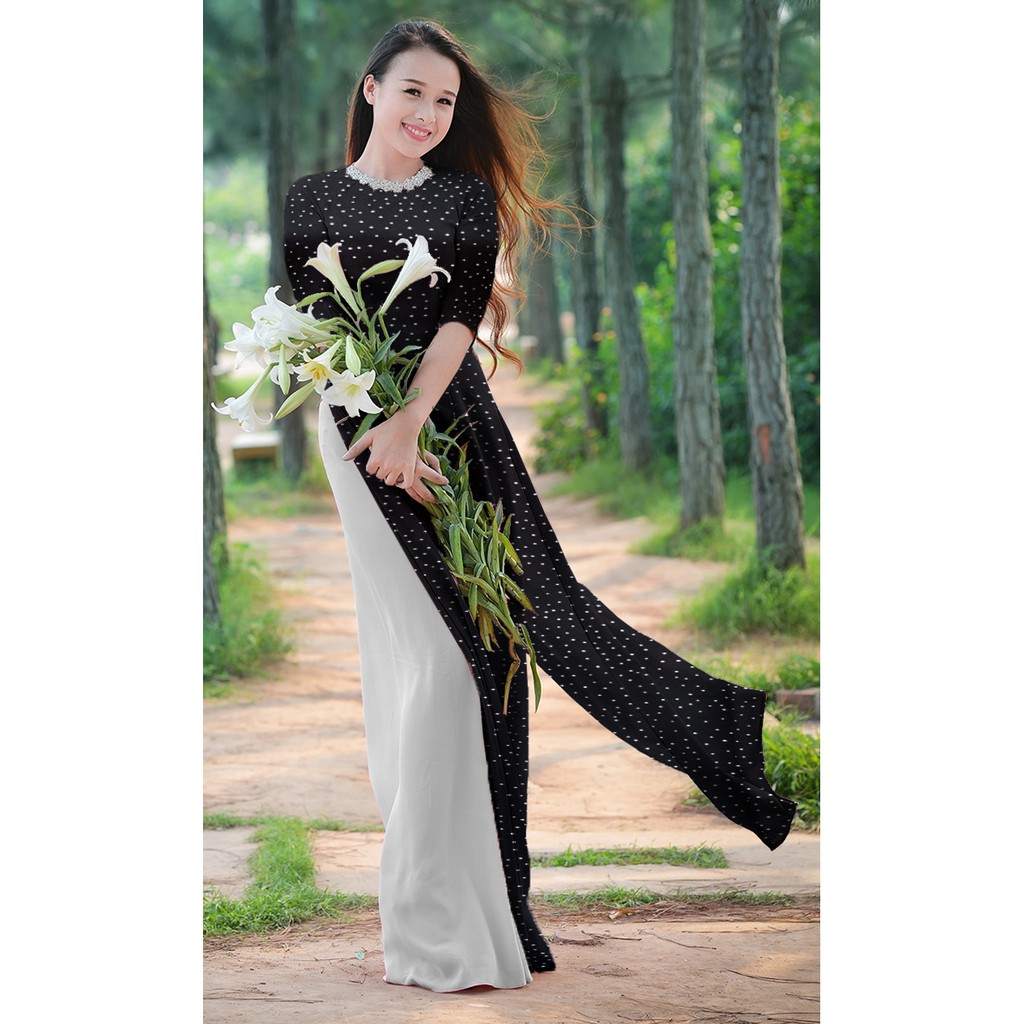 2M VẢI VOAN CÁT CHẤM BI (KHÔNG GIÃN) – VẢI MAY ÁO DÀI, ĐẦM MAXI, ÁO LẺ, ÁO BÀ BA...