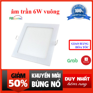 Đèn Âm Trần Vuông 6W Lỗ Khoét 110mm